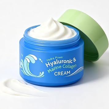 Hyaluronic Collagen Face Cream,Hydrating Korean Facial Moisturizer for Skin