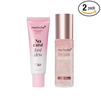 medicube PDRN Glow & UV Dew Duo: suero solar PDRN y gelatina Msit PDRN
