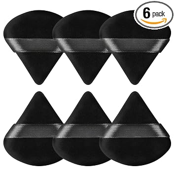 Pimoys Powder Puffs, paquete de 6 esponjas de maquillaje triangulares