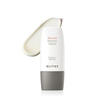 BLITHE Protector solar Honest suave y potente protección UV - Protector solar coreano ligero, pH 5.5 Balance y EWG Green-rated, con probióticos, SPF 50+ PA ++++ (1.69oz)