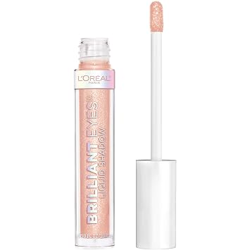 L'Oreal Paris Brilliant Eyes Shimmer Sombra de Ojos Líquida, Brillo Duradero de Larga Duración, Resistente a Pliegues, A Prueba de Descamación, Aplicador de Precisión, Secado Rápido, No Graso, Seeing