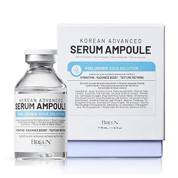 BRÜUN HY - Control Hyaluronic Aqua Solution Ampolla - Un refuerzo de suero coreano para uso facial como suero para el cuidado de la piel, 1.18 onzas líquidas
