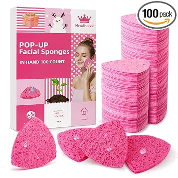100 esponjas faciales comprimidas, esponjas faciales