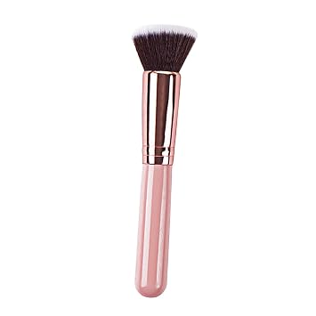 Ipetboom Cepillo de maquillaje en polvo suelto, mango de madera profesional para rubor de fundación, 2 uds