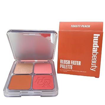 Huda Beauty Blush Filter - Paleta de iluminadores borrosos, melocotón tostado, 0.26 oz / 0.26 onzas, edición limitada.