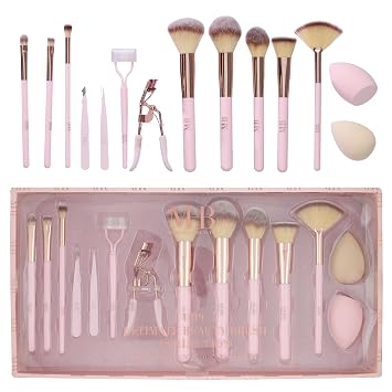 14pc Rose Gold Ultimate Beauty Brush Collection - Brochas de maquillaje