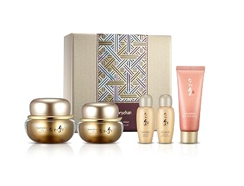 Sooryehan Boyun - Set de regalo coreano de lujo para el cuidado de la piel (5.24 onzas líquidas), tónico de ginseng rojo, emulsión, espuma limpiadora y crema hidratante por LG Beauty