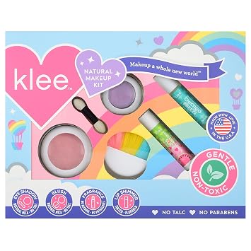 Kit de maquillaje mineral Klee Naturals. Suave y no tóxico. Apto para niños. Fabricado en Estados Unidos. (El sol sale)