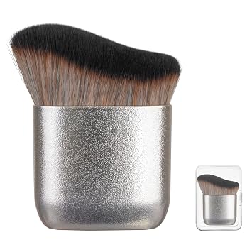 Cepillo autobronceador Kabuki, aplicador corporal vegano para cara y