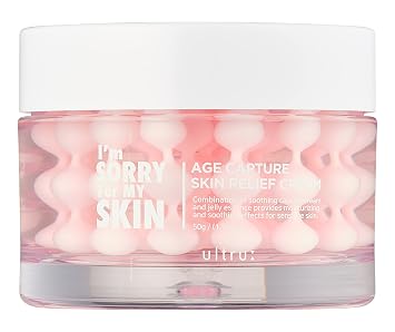 I'M SORRY FOR MY SKIN Age Capture - Crema facial coreana para el cuidado de la piel para cara y cuello con ácido hialurónico, antienvejecimiento, crema de gel antiarrugas para mujeres (rosa, crema para aliviar la piel, 1.76 onzas)