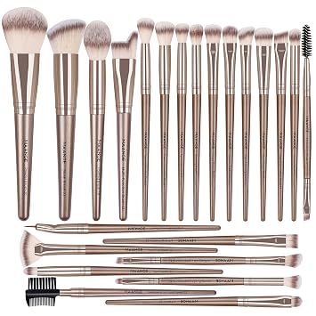MAANGE Juego de brochas de maquillaje 23 piezas, brochas de maquillaje sintéticas premium profesionales, brochas para polvo facial, rubor, sombra de ojos puntiaguda, brochas para mezcla de sombras