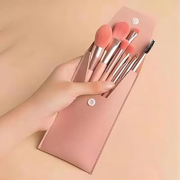 8 Pcs Mini Travel Makeup Brush Set, Portable Eyeshadow