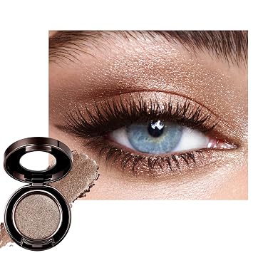 Erinde Duochrome - Sombra de ojos con purpurina, color gris pardo ahumado, holográfico, camaleón, paleta de sombras de ojos metálicas, cambio de color, brillo iridiscente, maquillaje de hadas para