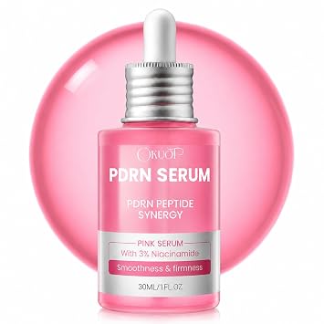 PDRN - Suero rosa con ADN de salmón de 10000 ppm, suero de niacinamida y suero facial multipéptidos, esencia peptídica hidratante para una piel radiante y suave, suero facial coreano para el cuidado