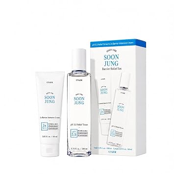 ETUDE SoonJung 2x Barrera Crema Intensiva Variación (nueva) (crema rica y tóner)