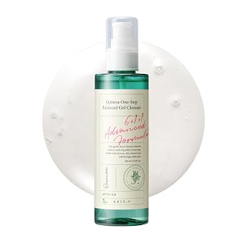 AXIS-Y Quinoa One Step Balanced Gel Cleanser – Gel limpiador facial hidratante profundo – Gel limpiador facial vegano coreano para el cuidado de la piel para todo tipo de piel (6.08 onzas líquidas)