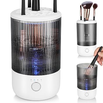 Máquina eléctrica del limpiador del cepillo del maquillaje, potente lavadora del hilandero