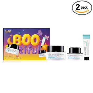 belif Aqua Bomb BOO-tiful - Set de cuidado de la piel hidratado: juego coreano de cuidado de la piel con crema hidratante Aqua Bomb, crema congelada, cuidado de la piel de 2 pasos para todo tipo de piel