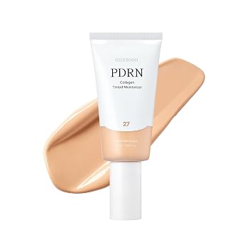 mixsoon PDRN Hidratante teñido de colágeno, base infundida para el cuidado de la piel con PDRN de arroz y péptidos, brillo vibrante 24 horas e hidratación luminosa, 10 tonos 1.7 fl oz / 1.69 onzas