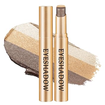 Sombra de ojos en barra de 3 colores mate con purpurina degradada, 02