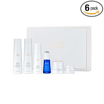 Absolute CellActive - Set de cuidado de la piel coreano de 6 pasos con tónico, ampolla, suero, loción, complejo ocular y crema nutricional, cuidado facial hidratante y reafirmante