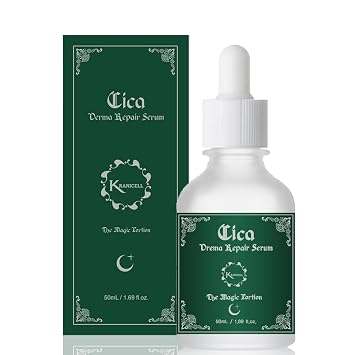 Cica Derma - Suero reparador, centella asiática Leaf Water 58% + niacinamida 4% + suero beta-glucano, cuidado coreano de la piel, 1.69 fl. oz. Piel vegana para hidratar, elasticidad de la