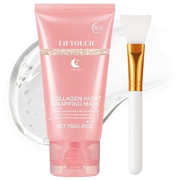 Mascarilla de Colágeno Coreana de Envoltura Nocturna - Mascarilla Facial de Peeling Nocturno para el Rostro - Mascarilla de Cuidado de la Piel Hidratante para Dormir - Tratamiento