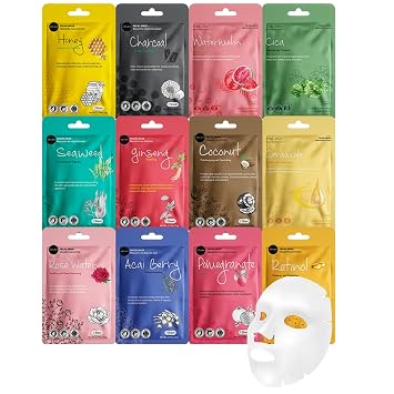 Celavi - Juego de sábanas de mascarillas coreanas, máscaras de spa, paquete