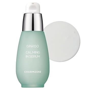 CHARMZONE Suero calmante de Ginkgo - Cuidado de la piel coreano para pieles sensibles | Suero facial calmante e hidratante con extracto de hoja de ginkgo y flavonoides para protección y revitalización