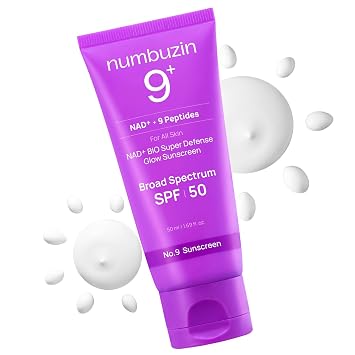 numbuzin No.9 NAD Sunscreen SPF 50 Anti-Aging Korean Sunscreen 1.69 fl oz