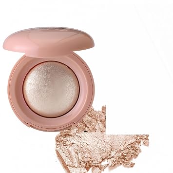 Paleta de resaltadores horneados de aspecto natural, iluminador horneado, para un acabado brillante o mate (color 04)