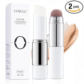 2PCS Cream Stick V Blanco - Barra de base coreana que cambia de color