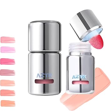 Aztk Rubor Líquido, Aztk Rubor Líquido de Color en Gel, Rubor para Mejillas, Rubores en Loción con Cabeza de Esponja, Alto Contenido de Pigmento, Larga Duración, Impermeable, Acabado Mate, 5ml (JC05)