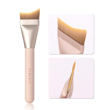 Albeaut Brocha plana para maquillaje líquido, cepillo de base de espátula