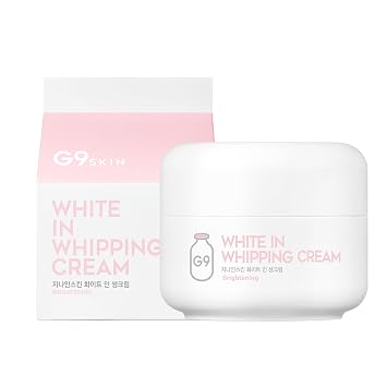 G9SKIN Crema batida, hidratante facial coreano con acabado luminoso, 1.76