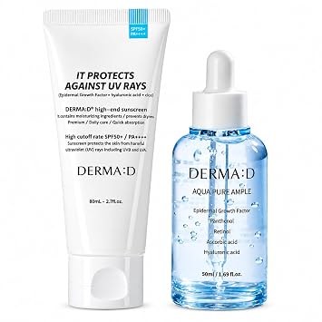 Korean Sunscreen SPF50 & Hyaluronic Acid Serum Bundle