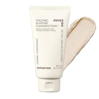 innisfree Volcanic BHA - Espuma limpiadora de poros, lavado facial coreano con ácido salicílico, control de aceite, limpieza profunda, cuidado de poros, fórmula sin sulfatos