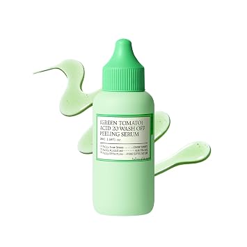 FULLY Green Tomato Acid 20 Exfoliating Wash Off Serum, 21% AHA+BHA+PHA para piel muerta, poción verde mágica, exfoliante corporal, para piel de fresa, textura suave, cuidado de la piel vegano coreano