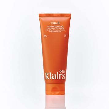DearKlairs Limpiador de gelatina – Mascarilla hidratante coreana con ácido poliglutámico, limpiador suave de pH bajo para un brillo suave, vegano, 5.07 onzas líquidas