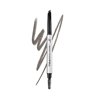 IT Cosmetics Brow Power Lápiz de cejas – Tonos universales – Fórmula de larga duración, a prueba de golpes, con biotina – Cejas de aspecto natural – Cepillo de carrete integrado