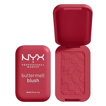 NYX PROFESSIONAL MAKEUP Rubor en polvo Buttermelt, resistente a la decoloración y a la transferencia, hasta 12 horas de uso de maquillaje, fórmula vegana - Back And Butta