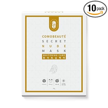 miss dragon COMOBEAUTE - Máscara facial iluminadora (paquete de 10) – Mascarilla facial iluminadora coreana para el cuidado de la piel, ácido hialurónico, niacinamida y adenosina