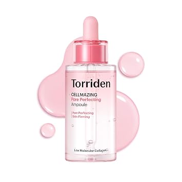 Torriden CELLMAZING Ampolla Perfeccionadora de Poros 30ml (1.01 fl.oz.) | Mejora la Elasticidad de la Piel | Complejo de 5D Colágeno, Péptidos, PHA, LHA | Suero Facial Coreano, Cuidado de la Piel