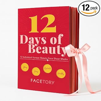 FACETORY - Juego de regalo de mascarilla coreana de 12 días, hidratante, calmante y brillante