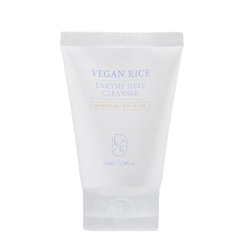 LICORNE Limpiador profundo de enzimas de arroz vegano – Limpiador de espuma enzimática, lavado facial coreano, limpiador facial suave con extracto de salvado de arroz, lavado facial diario hidratante