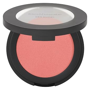 bareMinerals Gen Nude - Rubor en polvo prensado a base de minerales, uso durante todo el día, cobertura construible, acabado mate de enfoque suave, sin talco, vegano