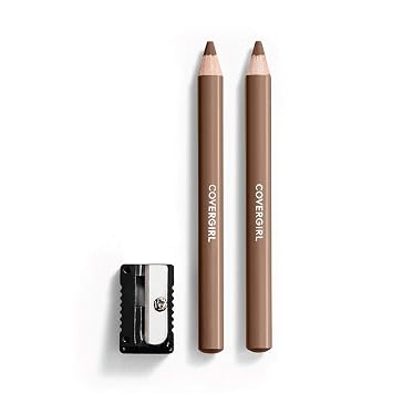 COVERGIRL - Relleno fácil de cejas + lápiz de cejas definido, sacapuntas incluido, fórmula mezclable, de larga duración, profundamente pigmentada, 100% libre de crueldad animal