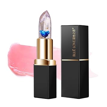 BLUE LOVE Lápiz labial de gelatina de flor que cambia de color (azul)