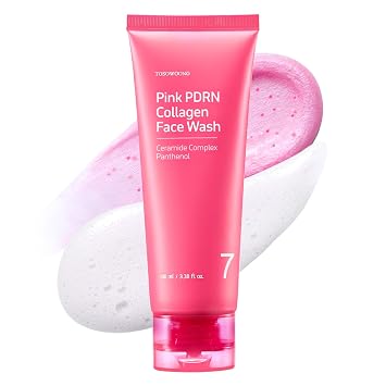 TOSOWOONG Pink PDRN - Jabón facial de colágeno PDRN, látigo Mochi, cuidado
