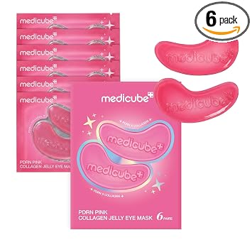 medicube Jelly Eye Mask PDRN Pink Collagen - Parches para ojos de hidrogel